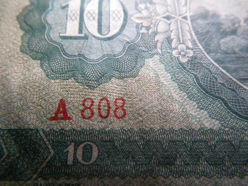 10 forintos bankjegy, 1962, fordított hátlapi alapnyomat