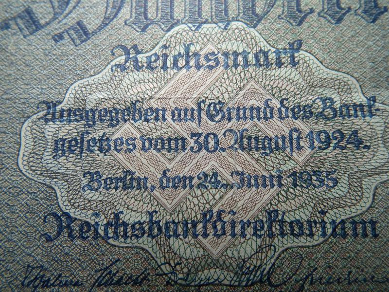 Birodalmi 100 márka, 1935, Horogkeresztes, M