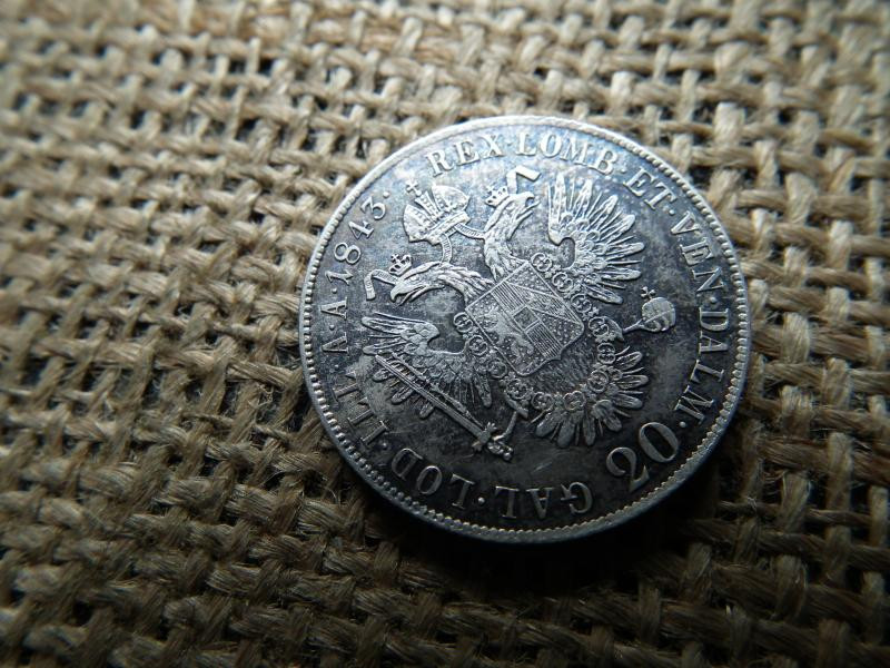 Ezüst 20 krajcár, 1843, C jelzés