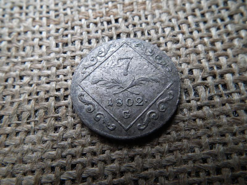 Ezüst 7 krajcár, 1802, G jelzés, ritka