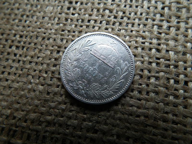 Ezüst 1 korona, 1892, KB