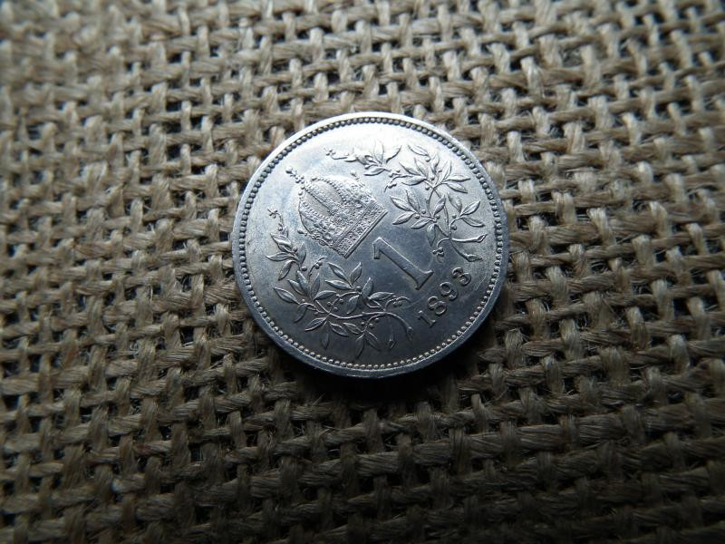 Ezüst 1 korona érme, 1893, corona