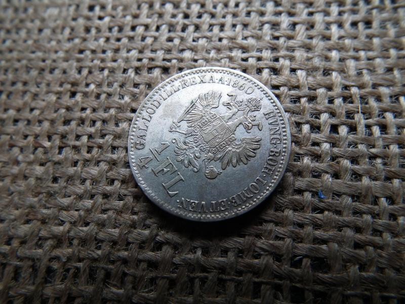 Ezüst 1/4 florin, 1860, B jelzés
