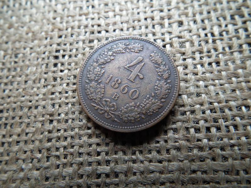 4 Krajcár 1860 B, Ferenc József korona