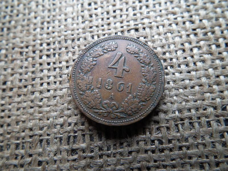 4 krajcár 1861 A, Ferenc József kori érme