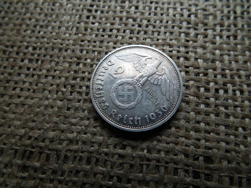 Birodalmi ezüst 2 márka, 1936 G, ritkább