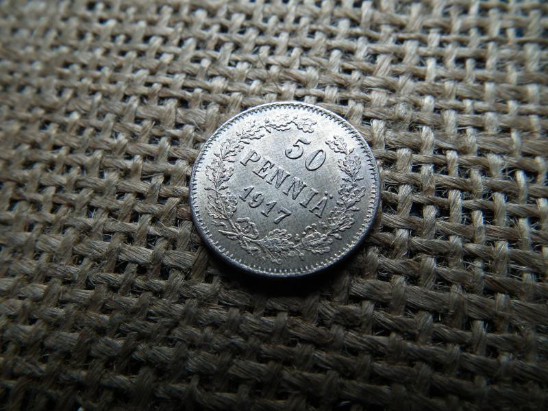 Finn ezüst 50 pennia, 1917