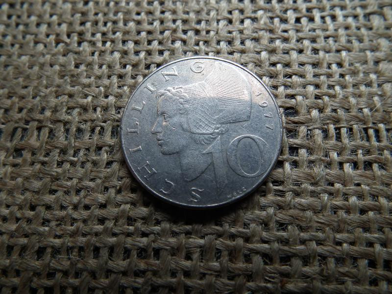 10 Schilling érme, 1977, ritkább