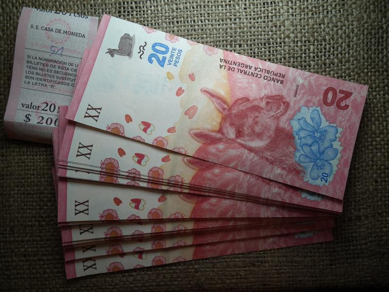 Argentína 20 pesos, 2018, UNC