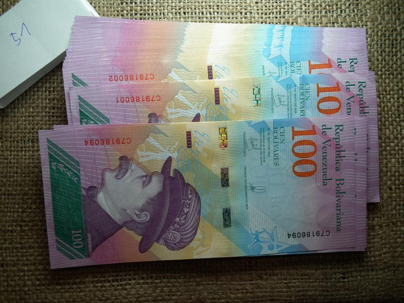 Venezuela 100 bolívares, 2018, UNC, sorszámkövető
