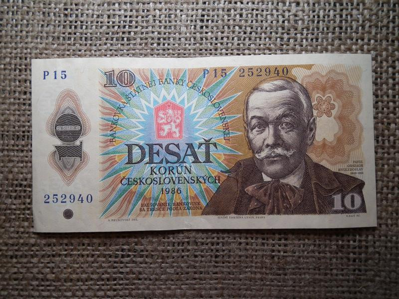 Csehszlovákia 10 korona, 1986, korun