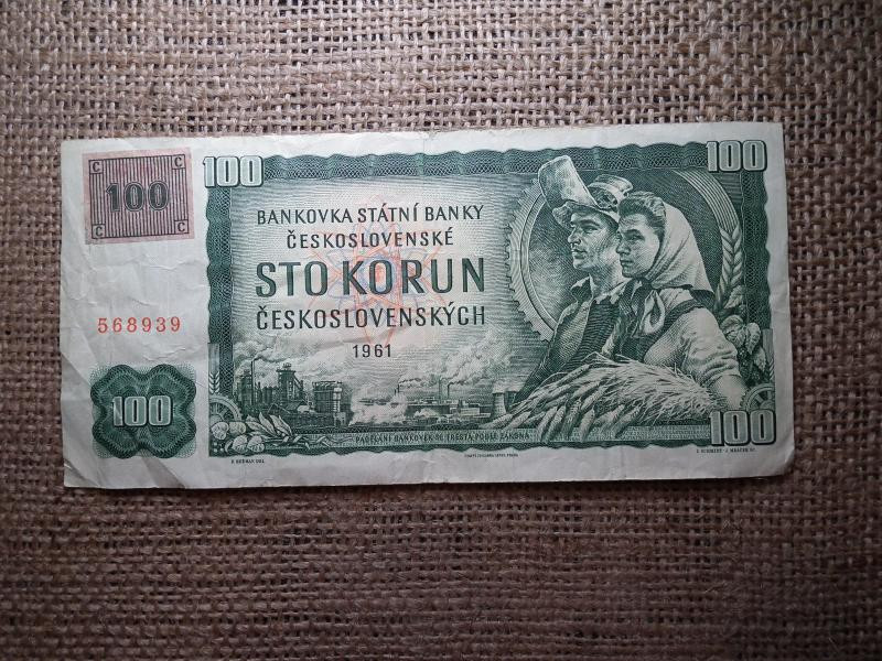 Csehszlovákia 100 korona, 1961, 1993 Ideiglenes