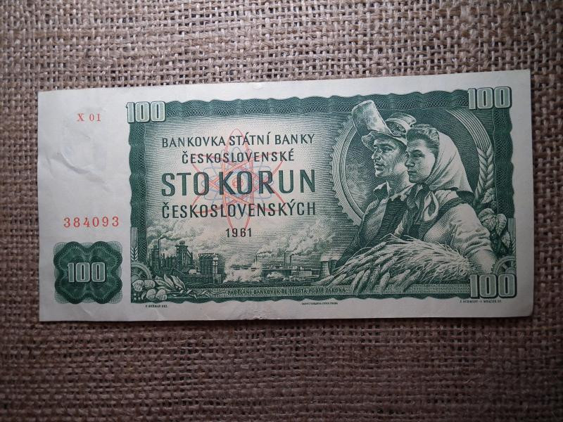 Csehszlovákia 100 korona, 1961, korun
