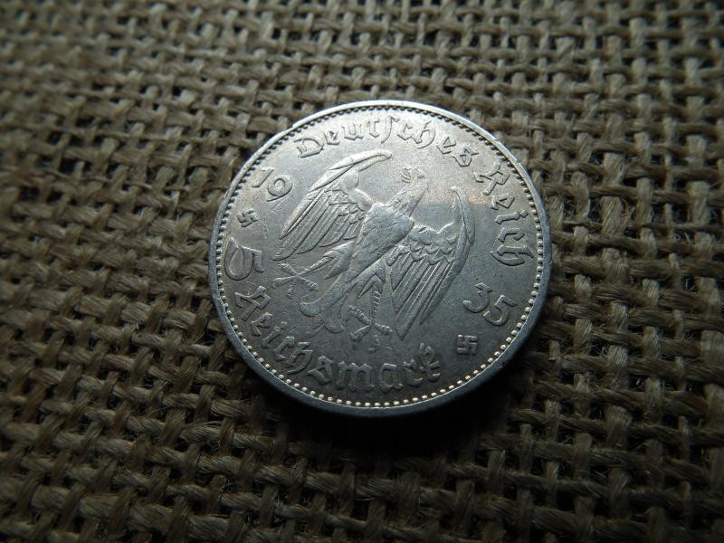 Birodalmi ezüst 5 márka, 1935 D