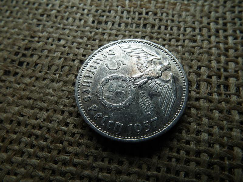 Birodalmi ezüst 5 márka, 1937, A