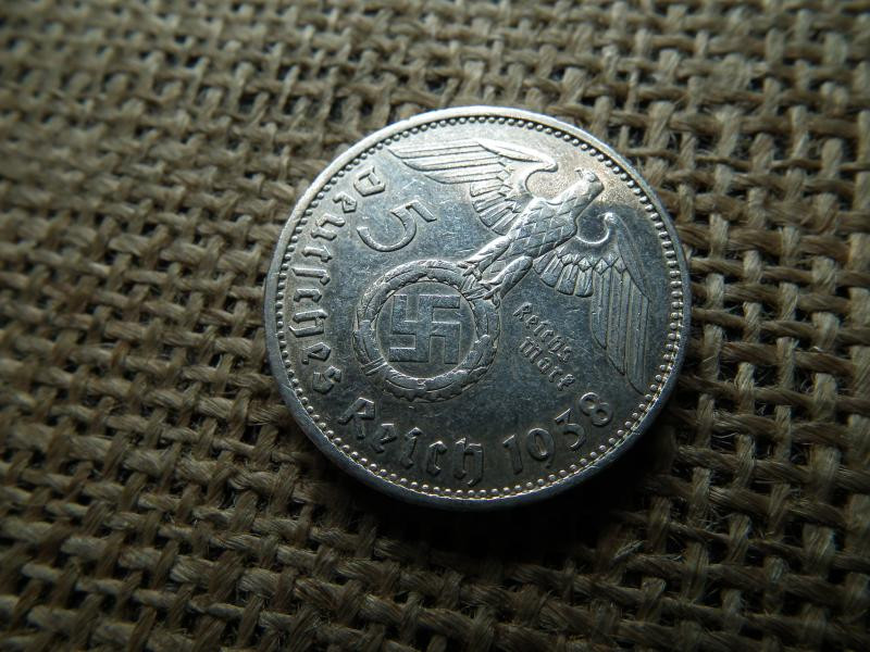 Birodalmi 5 márka, 1938, ezüst