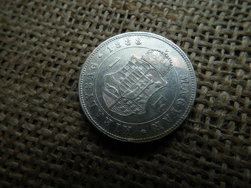 Ferenc József, 1 forint, 1888 KB, ezüst