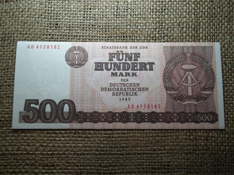 DDR 500 márka bankjegy, 1985, UNC, ritka