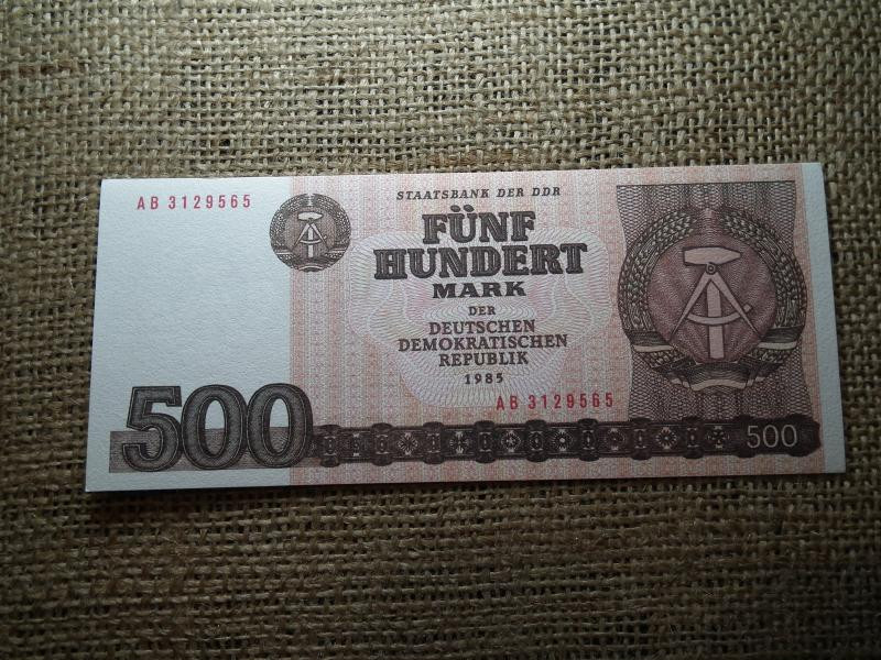 DDR 500 márka bankjegy, 1985, UNC, ritka
