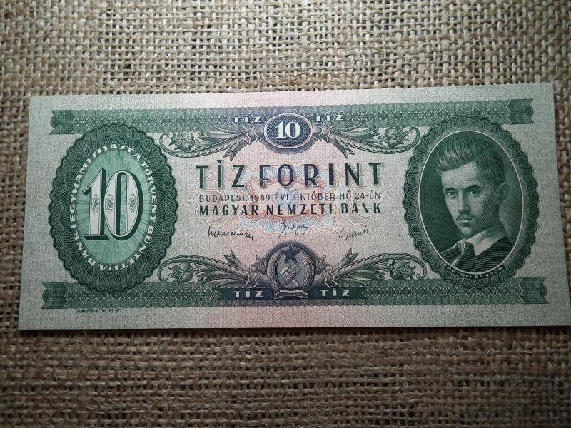 10 forintos bankjegy, 1949, EF állapot