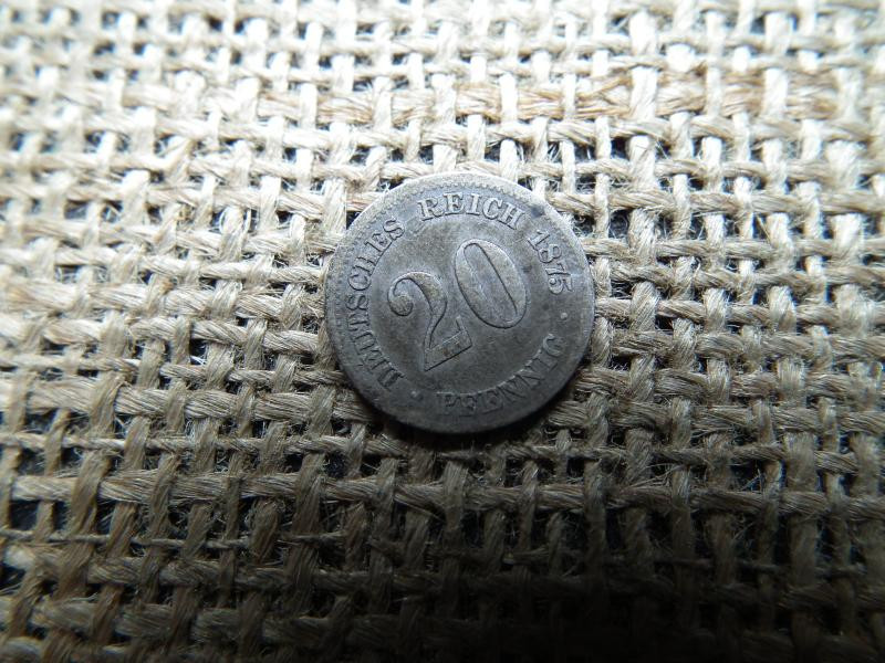 Birodalmi 20 Pfennig, 1875 F, ezüst