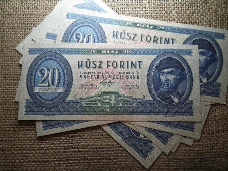 20 forintos bankjegy, 1947, nyomdai másolat