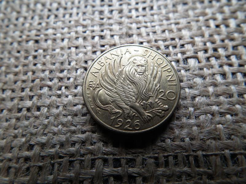 Albánia 20 Franga Ari, 1926, utánveret, Skanderbeg