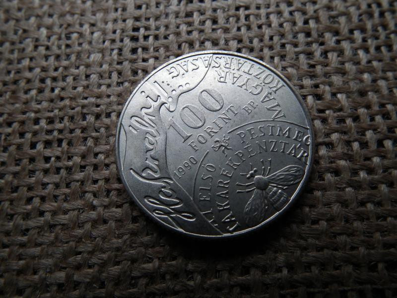 100 forintos érme, 1990, BU Fáy