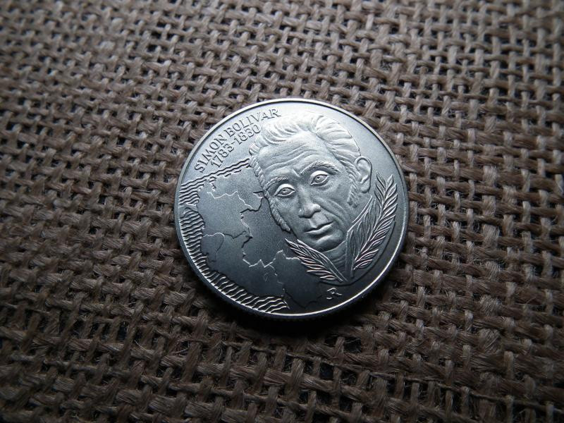 100 forintos érme, 1983, Simon Bolivar, BU