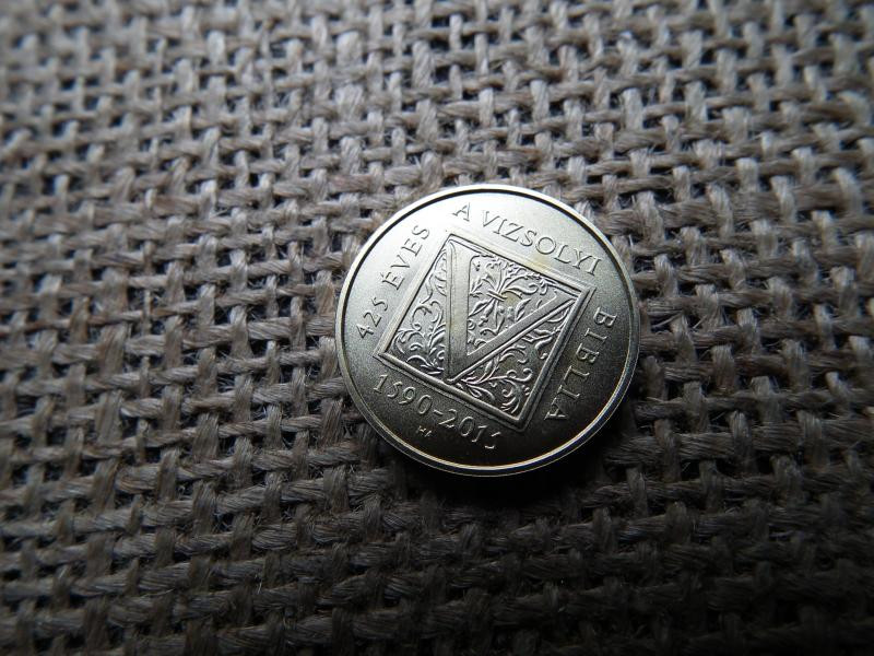 2000 forintos érme, 2015, VIZSOLYI BIBLIA, BU