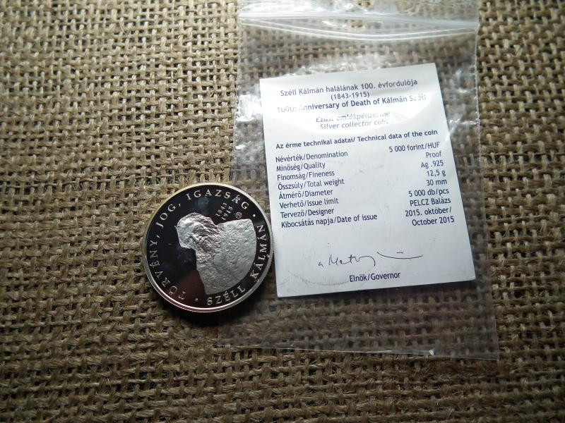 Ezüst 5000 forint, 2015, Széll Kálmán