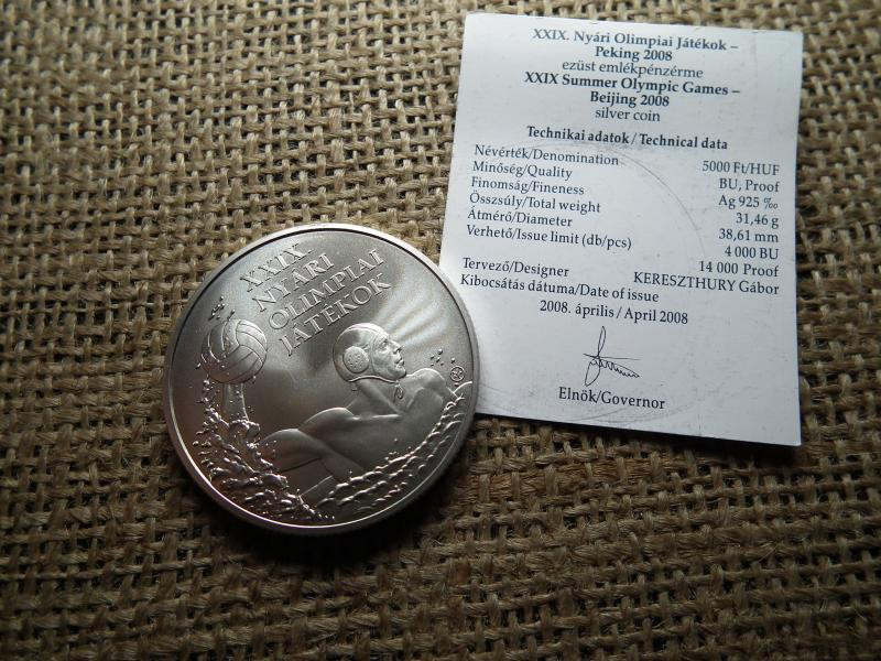 Ezüst 5000 forint, 2008, Nyári olimpia, BU