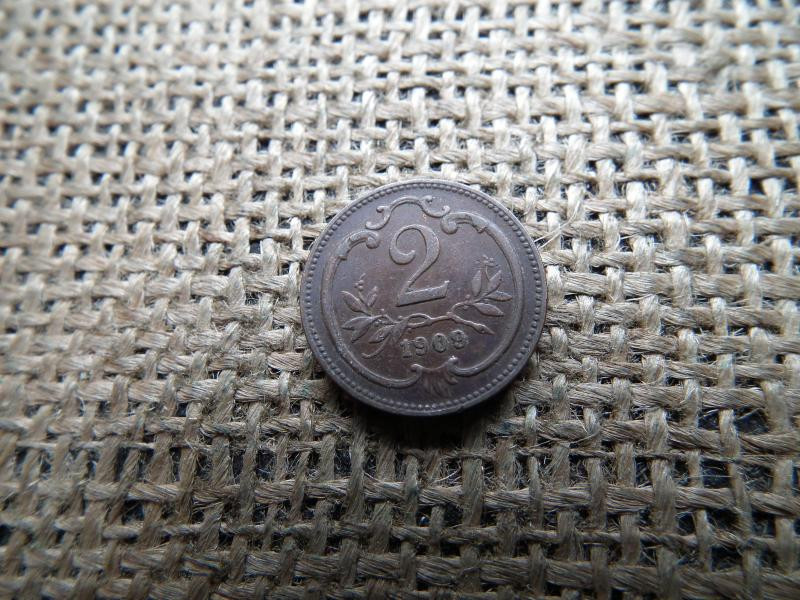 2 Heller, 1909, Korona Érme