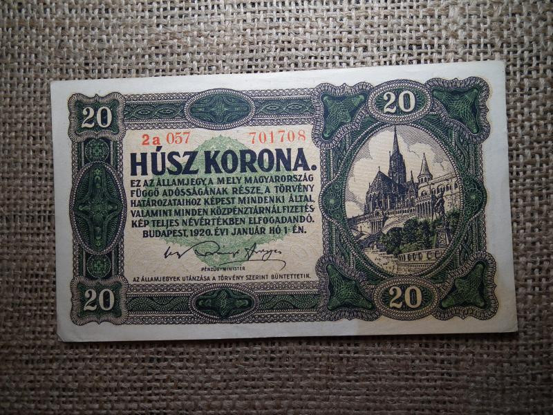 20 Korona, 1920, Magyar Királyság