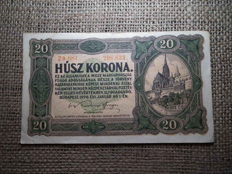 20 korona, 1920, sorszám között pont
