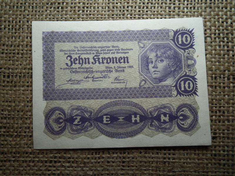 10 korona, 1922, hajtatlan
