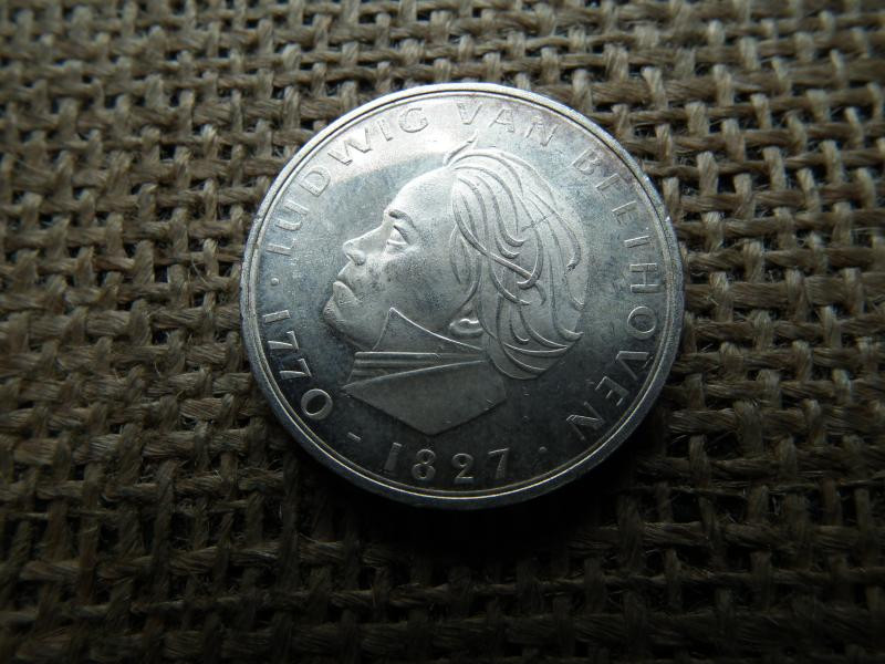 Ezüst 5 márka, 1970 F, Ludwig van Beethoven