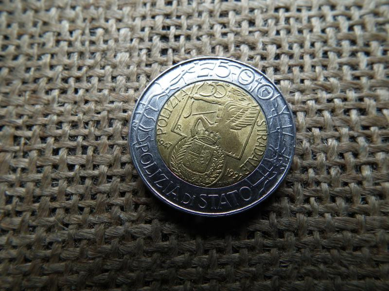 Olaszország 500 líra, 1997, közlekedésrendészet