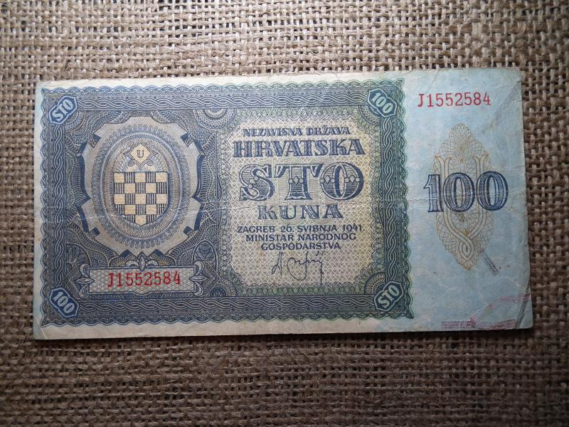 Horvátország 100 kuna, 1941