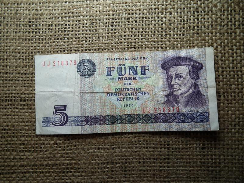 DDR 5 márka bankjegy, 1975, Mark