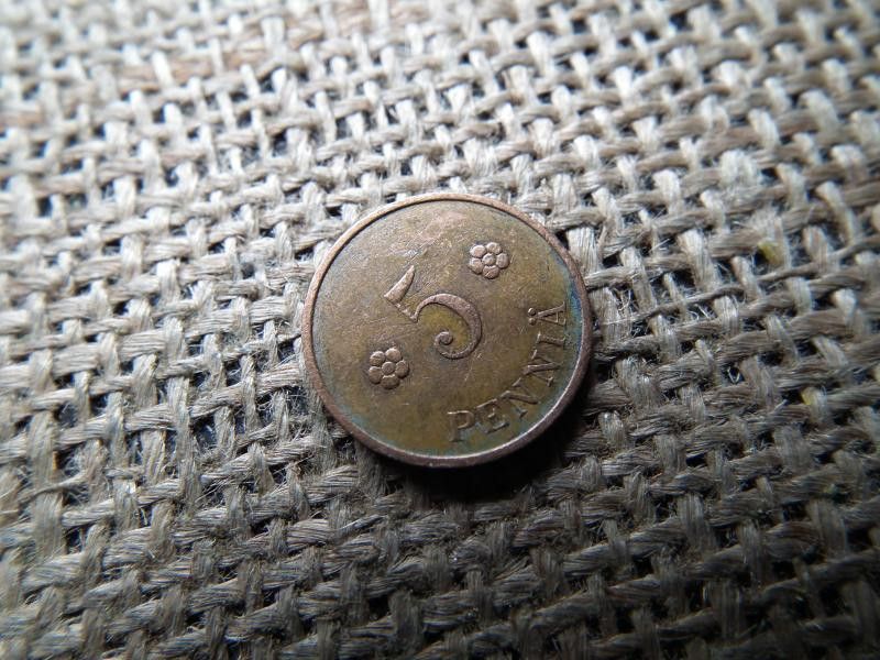 Finnország 5 pennia, 1938