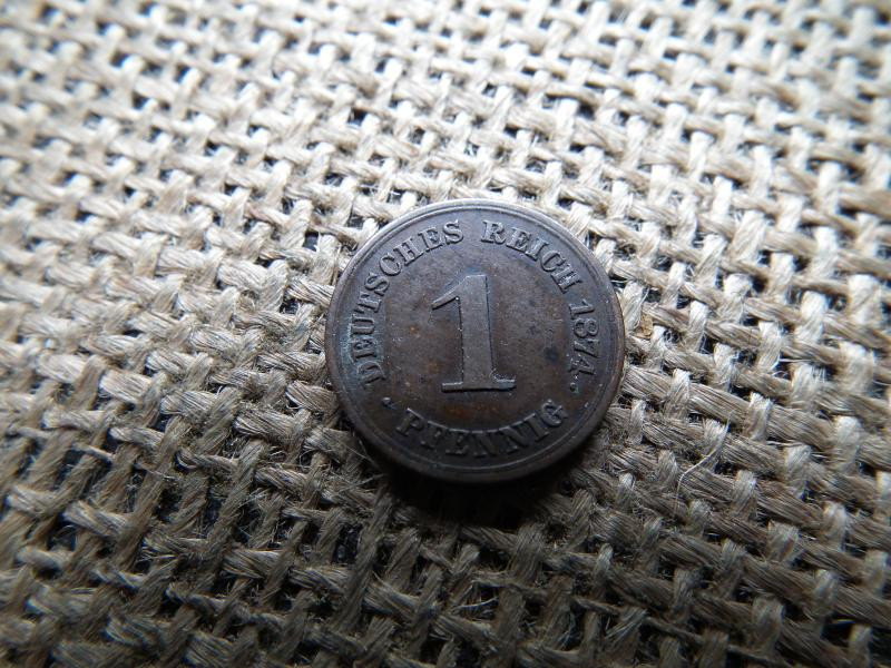 Németország, 1 pfennig, 1874 E, ritka