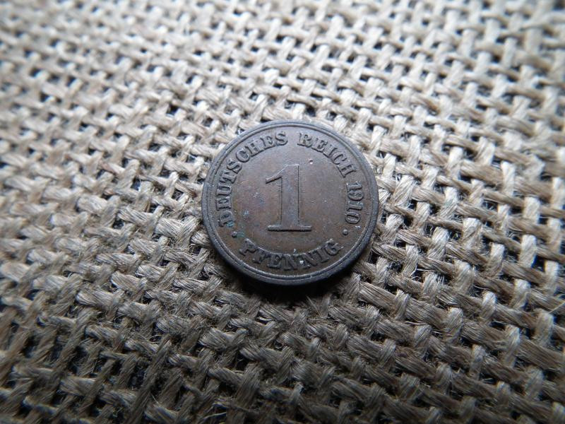Németország, 1 pfennig, 1910 D