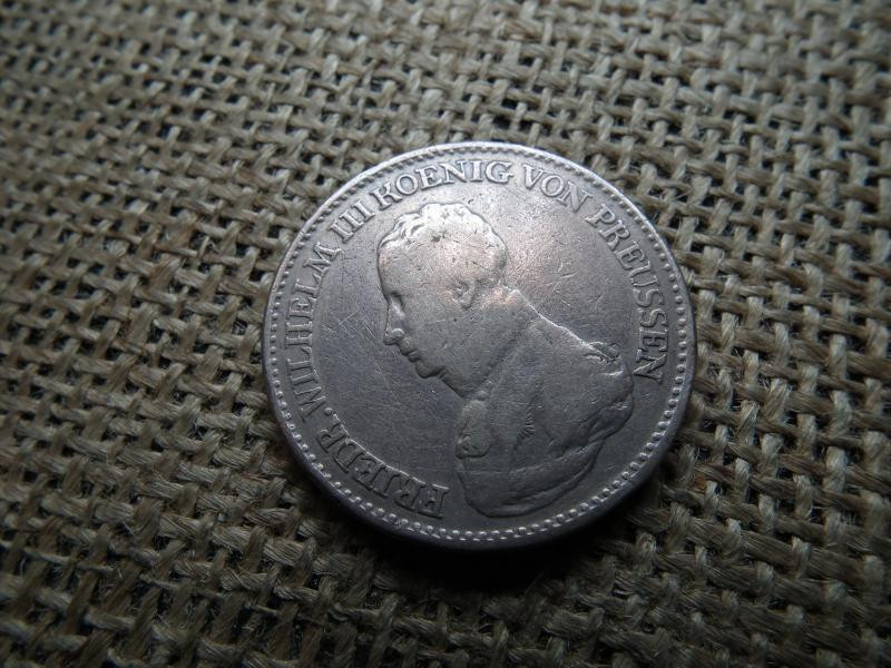 Porosz ezüst tallér, 1818, füles, Frederick William III