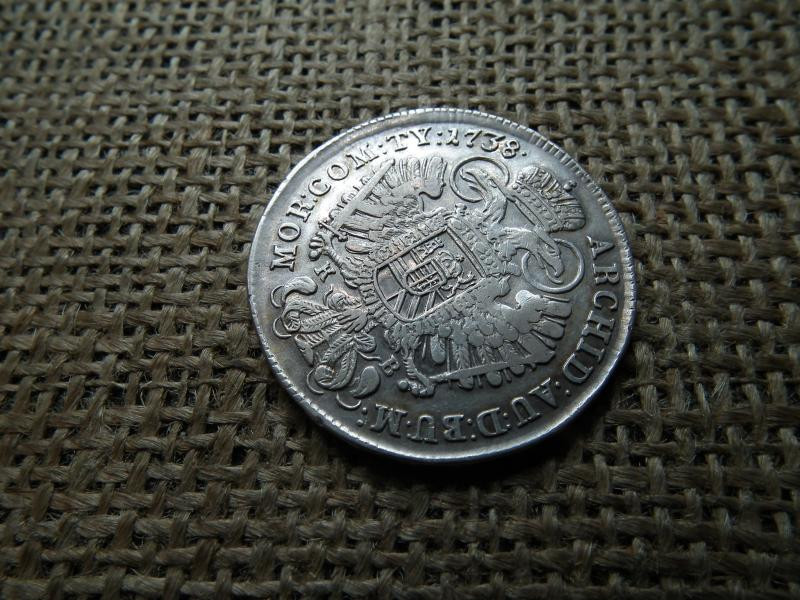Károly, 1/2 tallér, 1738 KB, ezüst, nagyon szép