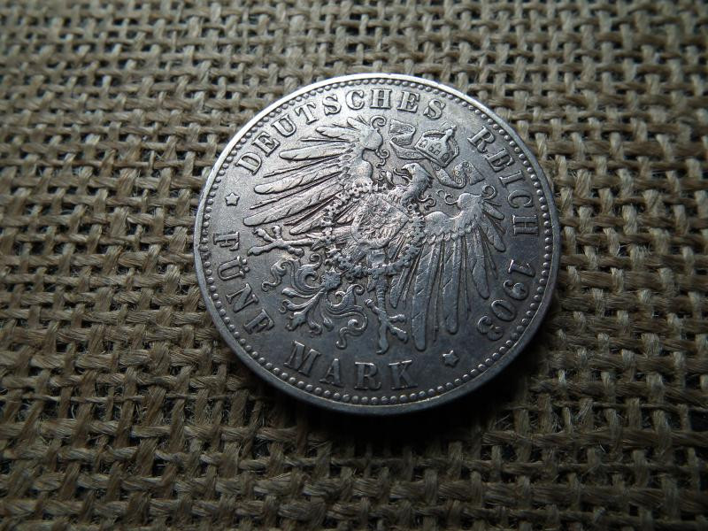 Ezüst 5 márka érme, 1903 A