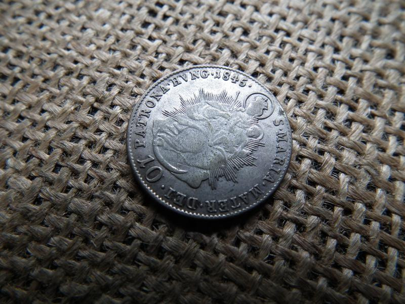 Ferdinánd 10 krajcár, 1845 B, ezüst