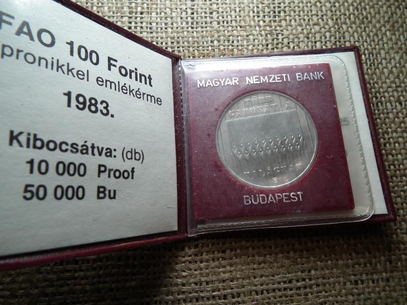 100 forintos érme, 1983, Tokos, BU, FAO