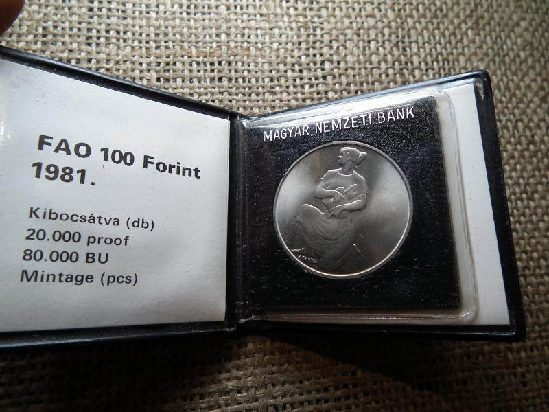 100 forintos érme, 1981, Tokos, BU, FAO