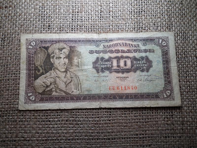 Jugoszlávia 10 dinár, 1965, dinara